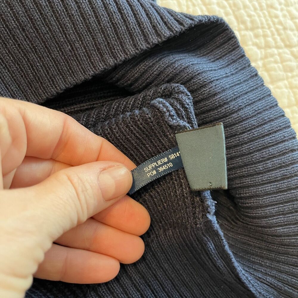 Polo Ralph Lauren Sweater Mens Large Blue Mock Neck Henley Knit Pullover Cotton - Picture 9 of 9
